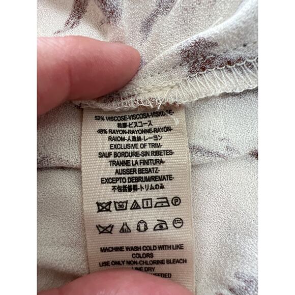 NWT Free People Printed Mini Short Dress Ivory Combo Medium Open Back Coastal - Picture 9 of 10